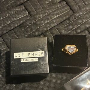 Gold and Silver Heart Ring